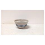 Vintage Blue Bands Stoneware 5' bowl