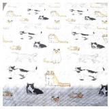Quilt with printed cats
