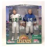 1998 Legends Joie Namath & JohnnyUnitas figures
