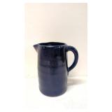 Antique Blue Pottery Milk Pitcher