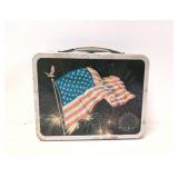 Vintage American Flage metal Lunch box