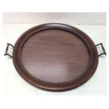 Vintage Mahogany glass top serv ing ray