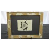 Framed Ink drawing