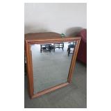 Wood framed mirror