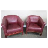 Burgundy Club Chairs