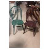 2 Wooden Chairs