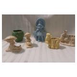 Assorted Pottery Trinkets & Planters