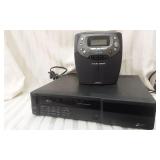 Clock Radio & VHS Player