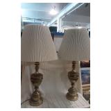 Brass Lamps with Shades