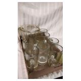 Beer pitcher and mugs