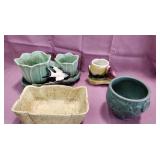 4 Pottery planters