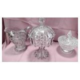 Candy dishes and pitcher