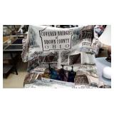 Brown County blanket and collectible Bells