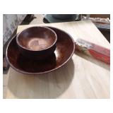 Hull water jug, wood design bowls