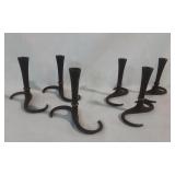 JHQ Denmark Cast Iron Candlesticks JHQ Denmark Cast Iron Candlesticks
