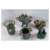 Retro Pottery Frog Planters