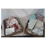 Assortment of Linens & Tea Cloths & Doilies