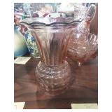 Pink depression glass
