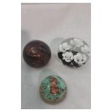 Retro Glass Paperweights