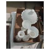 Milk glass lot