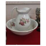 Water basin and pitcher