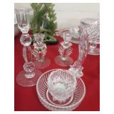 Glass candle holder lot