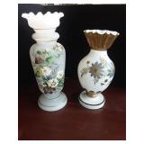 Pair of hand blown glass vases