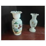 Pair of hand blown glass vases