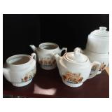 Matching pottery teapots