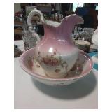 Dry sink pitcher and bowl