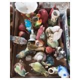 Bird figurine box lot