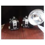 2 Vintage Brownie Hawken cameras