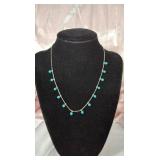 Silver and turquoise necklace