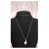 Opal and gold necklace