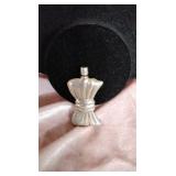 Sterling bow shaped perfume bottle