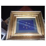 Authentic arrow points framed