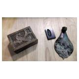 Jade trinket box & more