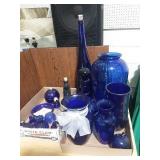 Cobalt blue vases