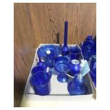 Cobalt  blue bottles with caps
