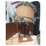 Farmhouse themed bedside table lamp