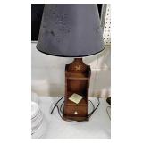 Wood lamp with drawer