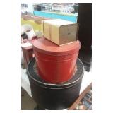 Old tin storage bins