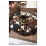 Buttons and miscellaneous in bowl