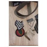 Collection of old war trinkets and gold coins