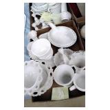 Milk glass lot