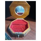 Decorative wood jewelry box
