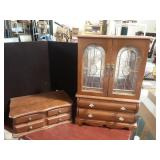 Pair of wood jewelry boxes