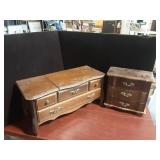 Pair of wood jewelry boxes