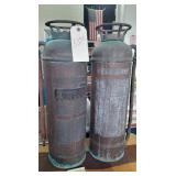 Two vintage fire extinguishers