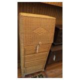 Wicker sewing/jewelry chest